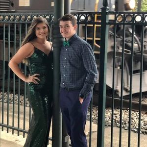 Green Sequins Dress
